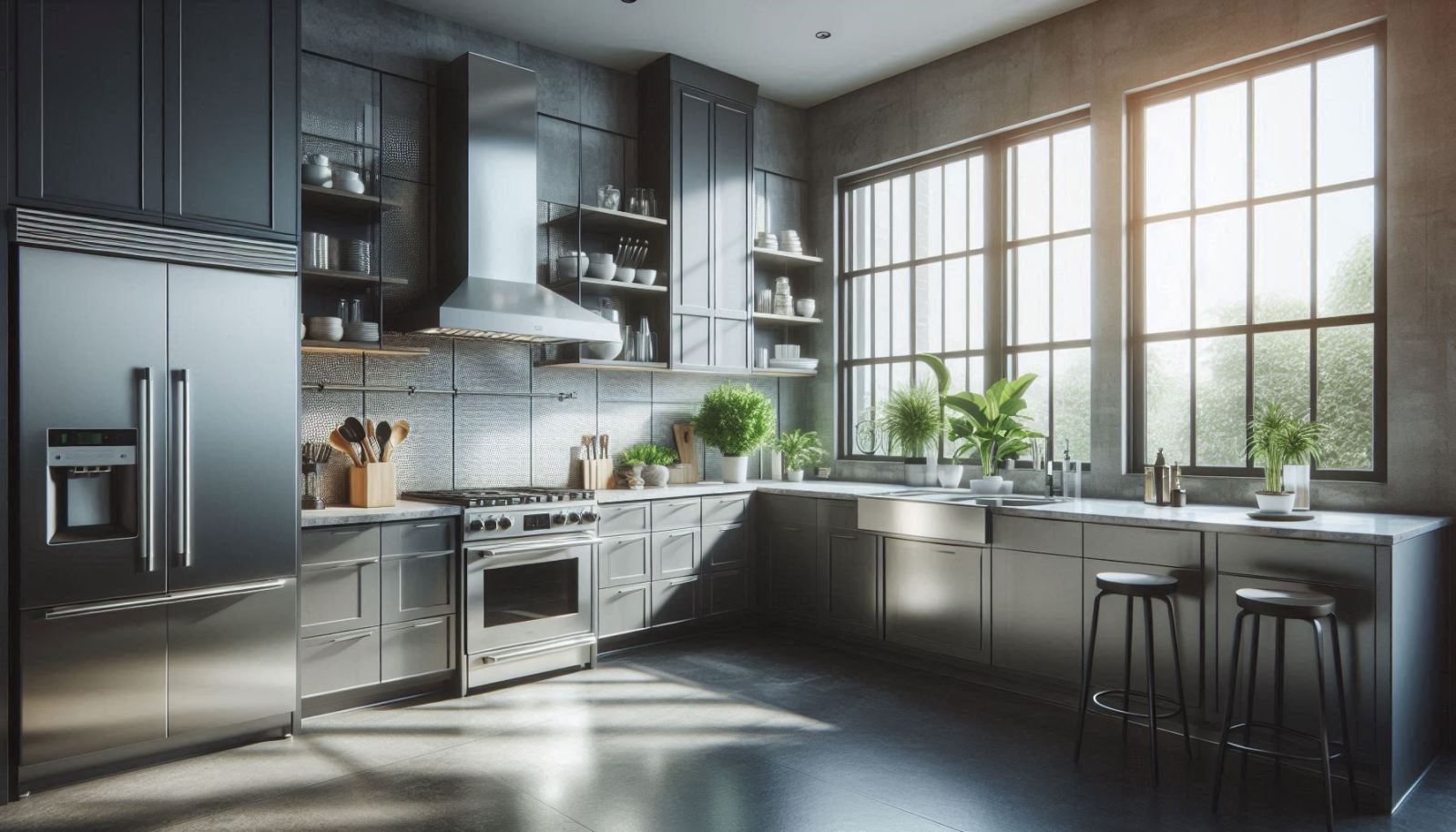 Cuisine contemporaine lumineuse